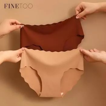 Женские бесшовные трусики FINETOO, хлопковое нижнее белье с промежностью, мягкое и дышащее, бесследное нижнее белье S