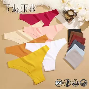 Женские бесшовные трусики FINETOO, сексуальное нижнее белье, удобное нижнее белье, 12 цветов