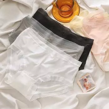 Женские бесшовные трусики Ice Silk, тонкие трусики со средней талией, утягивающие дышащие трусики большого размера M розовый