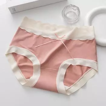 Женские бесшовные трусики из модала со средней талией, тонкие, японские, удобные, дышащие, антибактериальные, женские треугольные брюки с промежностью M чёрный