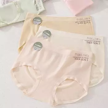 Женские бесшовные трусики средней высокой талии 3D трехмерные подъемные трусики с антибактериальным нижним промежностным треугольником для девочек M