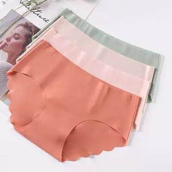 Женские бесшовные трусы из ледяного шелка, сексуальные гладкие трусики с низкой талией, ультра легкие дышащие трусы