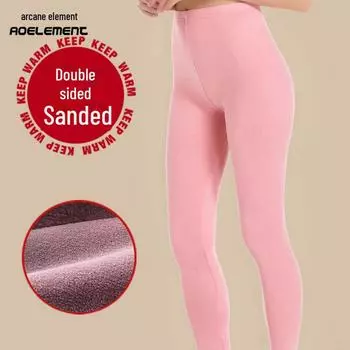 Женские бесшовные узкие термобрюки – плюс внутренняя одежда из бархата и хлопка для осени и зимы 160(M)