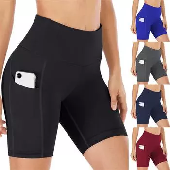 Женские бесшовные вязаные однотонные шорты для ягодиц, дышащие высокоэластичные спортивные брюки для бега, йоги XXL синий