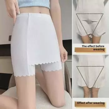 Женские бесшовные защитные леггинсы Ice Silk с двухслойной защитой от воздействия ультрафиолета для лета. Large [110-150 lbs]