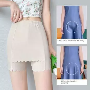 Женские бесшовные защитные леггинсы Ice Silk: Защита от воздействия окружающей среды, летний тонкий, подтягивающий живот, не скручивающийся дизайн XL (fits 120-160 jin) чёрный