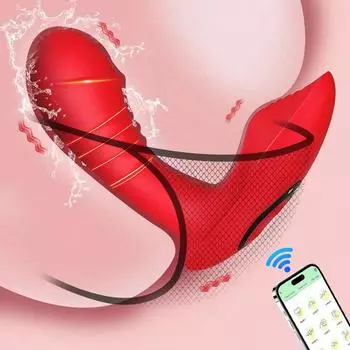 Женские бесшумные вибрирующие трусики - трусики с управлением через приложение, стимуляцией клитора и точки G в форме бабочки, перезаряжаемые интимные игрушки для пар