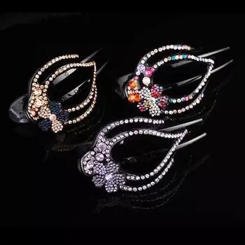 Женские блестящие большие дисковые аксессуары для волос ручной работы с кристаллами, заколки для волос, заколки для волос шампанского