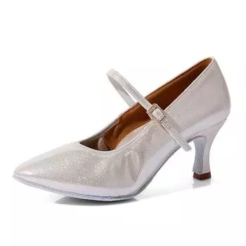 Женские блестящие мягкие подошвы нескользящие современные танцевальные туфли блестящие свадебные танцевальные туфли для латинских танцев 35 золотой