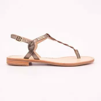Женские блестящие сандалии цвета хаки Hamsong Twisted LES TROPEZIENNES PAR M.BELARBI 39 бронзовый