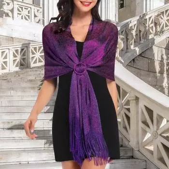 Женские блестящие шаль из металлической проволоки, шарфы для подружек невесты, накидки с пуговицами для шарфа, аксессуары для свадебной вечеринки