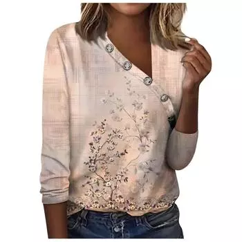 Женские блузки, нарядные повседневные сексуальные модные плиссированные футболки с перекрестным вырезом и воротником на пуговицах, модная одежда, топы-туники, футболки, пуловеры, топы M темно-синий