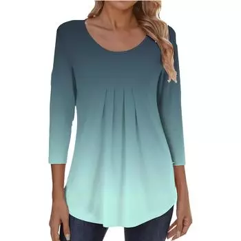 Женские блузки Повседневные топы Модный топ L чёрный