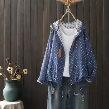 Женские блузки с капюшоном и длинным рукавом, женские однобортные рубашки на осень и весну, регулируемая одежда, пальто One Size синий