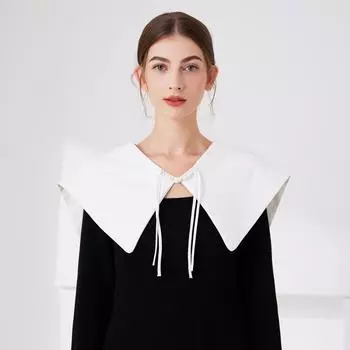 Женские блузки, топы, поддельные воротники, шали для женщин, поддельные воротники, съемные лацканы, полурубашка, галстук, поддельная блуза, воротник-стойка белый