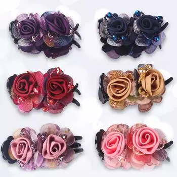 Женские большие цветы заколка для волос с когтями темпераментный цветок держатель для волос зажим для ванны аксессуары для волос подарки головные уборы