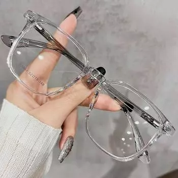 Женские большие квадратные очки с защитой от синего света, прозрачные очки, сверхлегкие унисекс, прозрачные компьютерные очки