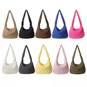 Женские большие пухлые сумки, повседневная сумка под мышками, легкая сумка для девочек коричневый