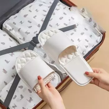 Женские большие размеры, весенние, однотонные, мягкие, складные домашние тапочки, летние, повседневные, с плоской подошвой, нескользящие, пляжные сандалии, размер 36-44 S(36-38) чёрный