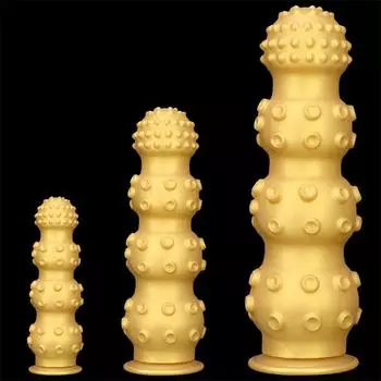 Женские большие золотые силиконовые длинные ладони, расширяющиеся фистинг хризантемы Красота ручной фистинг Мужская и женская мастурбация Большие анальные пробки S