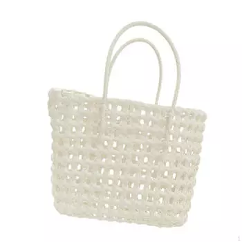 Женские большой вместимости ;s Плетеная сумка, Летняя пляжная сумка для отпуска, для шопинга белый