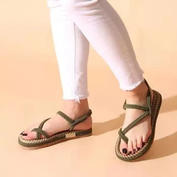 Женские босоножки цвета хаки Rope Rope