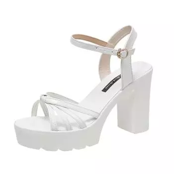Женские босоножки из лакированной кожи на платформе, летние босоножки на очень высоком каблуке, модные женские босоножки для свадебной вечеринки для женщин 35