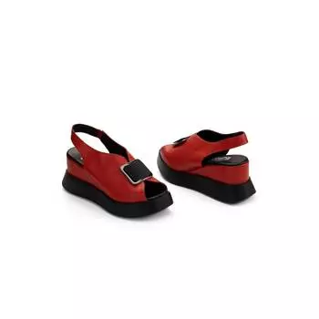 Женские босоножки из натуральной кожи Повседневные Туфли на танкетке Удобные стильные сандалии Качественные повседневные стильные сандалии