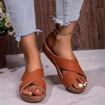 Женские босоножки, летняя удобная обувь для женщин, шлепанцы, женская обувь на танкетке, женская обувь на пляже, женские тапочки, женская обувь 40