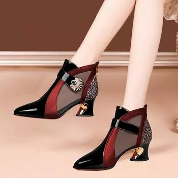 Женские босоножки на каблуках 2024 Летняя обувь для женщин Острый носок на высоком каблуке Дизайнерские босоножки Женские туфли на платформе Сексуальные босоножки для вечеринок 35 синий