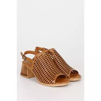 Женские босоножки на каблуке из натуральной кожи