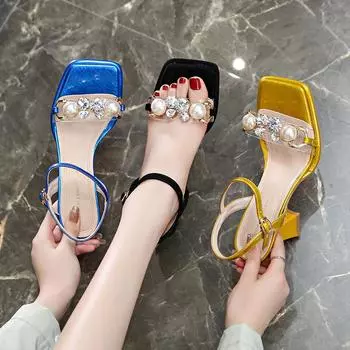 Женские босоножки на платформе и каблуках, роскошные золотые босоножки с завязками на щиколотке, туфли-лодочки на каблуке, женская обувь, зеленые туфли с узким ремешком, туфли на высоком каблуке 2024 36 золотой