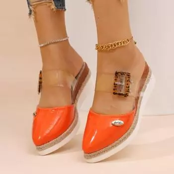 Женские босоножки на танкетке 2024 года, летняя новая мода, цветные босоножки на платформе Baotou, женские повседневные удобные сексуальные шлепанцы для женщин 36 светло-коричневого