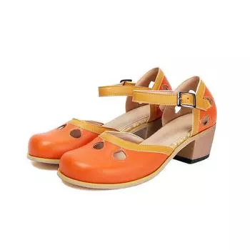 Женские босоножки на толстом каблуке, весна-лето, новые цвета, большие размеры, босоножки на высоком каблуке большого размера 35 чёрный