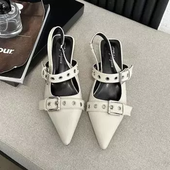 Женские босоножки на высоком каблуке, летние новые модные женские однотонные вечерние дизайнерские нескользящие босоножки Baotou Luxury на высоком каблуке 35 бежевый