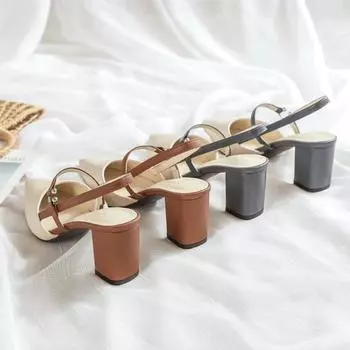 Женские босоножки на высоком каблуке, летние, новые модные босоножки с металлической пряжкой, модные, для выпускного, коричневого, синего цвета, большого размера 41 37 коричневый