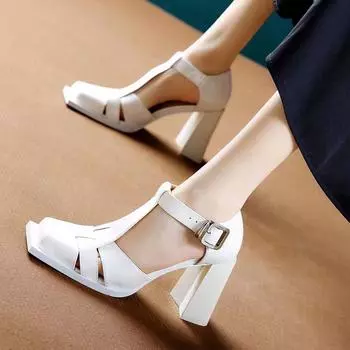 Женские босоножки на высоком каблуке с квадратным носком, массивные туфли, летние новые дизайнерские сексуальные туфли-лодочки для вечеринок, туфли на платформе для свадьбы, Zapatos 36 жёлтый