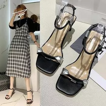 Женские босоножки с открытым носком для изменения формы стопы и подчеркивания модных тенденций на лето, для банкета на пляже, вечеринки на свежем воздухе 35