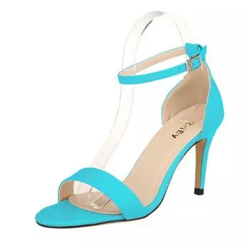 Женские босоножки с открытым носком и ремешком на щиколотке, элегантные туфли на шпильках для свадебной вечеринки, туфли на каблуке 9 см, летние классические сексуальные туфли 35