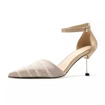Женские босоножки с ремешками на толстом каблуке, модные женские босоножки с острым носком, женские босоножки на каблуках для женщин, Zapatos De Mujer 3 хаки