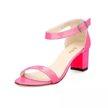 Женские босоножки, сексуальные туфли-лодочки с открытым носком, ремешком на щиколотке, на шпильке, элегантные, 5 см, на низком каблуке, летние, классические, для вечернего платья, свадебные туфли 35