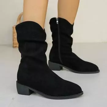 Женские ботильоны 2024 года, новые весенне-осенние модные короткие остроносые ботинки, женские винтажные плиссированные готические туфли для женщин Botas De Mujer 35 хаки