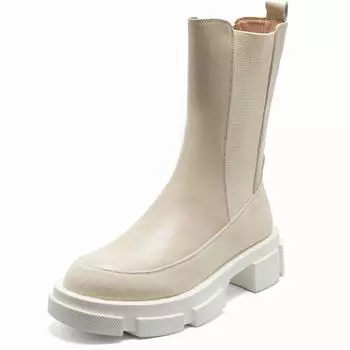 Женские ботильоны из натуральной кожи, саржевые ботинки «Челси», модные узкие ботинки Cyberstar, 2 цвета 34 чёрный