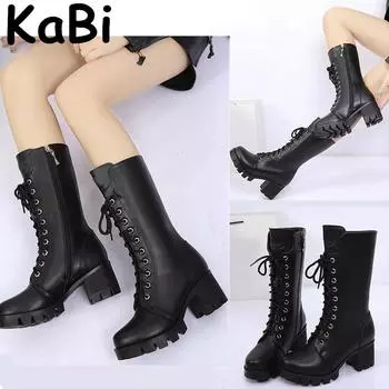 Женские кожаные мартинсы на шнуровке 41