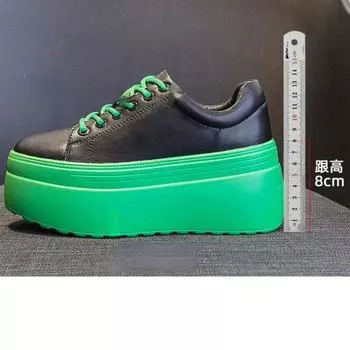 Женские ботильоны Koznoy из натуральной коровьей кожи высотой 8 см, женские мокасины на высоком каблуке со шнуровкой, на очень высокой платформе и танкетке, разноцветные туфли 33 чёрный