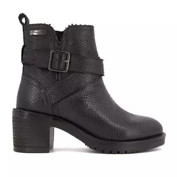 Женские ботильоны Mell из черной кожи со змеиным узором LES TROPEZIENNES PAR M.BELARBI 38 чёрный