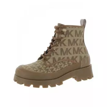 Женские ботильоны Michael Kors Payton Bootie с выступающей подошвой и круглым носком бежевого цвета черного дерева