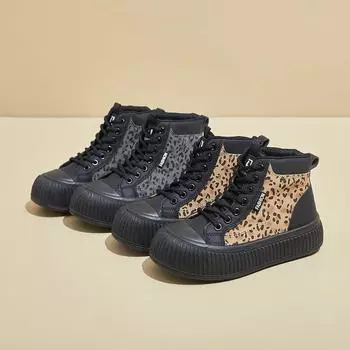 Женские ботильоны на толстой платформе из искусственной кожи, нескользящие, на шнуровке, женские, весенне-осенние, удобные, короткие, для ходьбы, высокие кроссовки 35