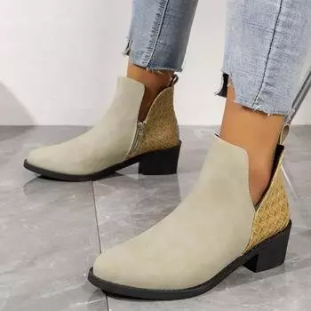 Женские ботильоны, новые осенние замшевые ботинки челси, женские модные ботинки на платформе, ботильоны на каблуке с боковой молнией, Botas De Mujer 42 белый