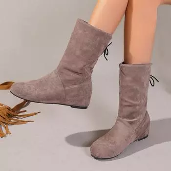 Женские ботинки 2024 года, новые зимние ботинки средней высоты для снега, женские большие размеры, модная и удобная обувь из хлопка для женщин, Botas De Mujer 35